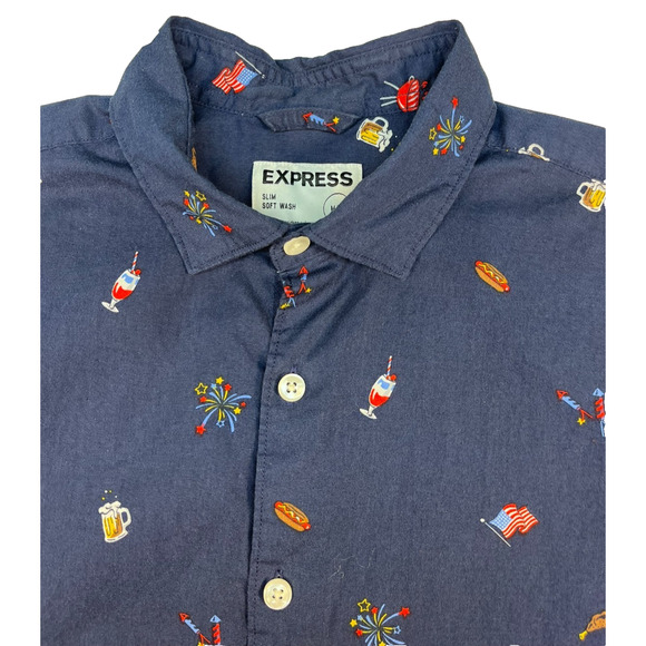 Express Men's Button up Shirt Size M (0127) - Picture 3 of 8